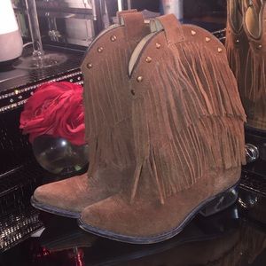 Cowgirl boots with Fringe! Size 13.